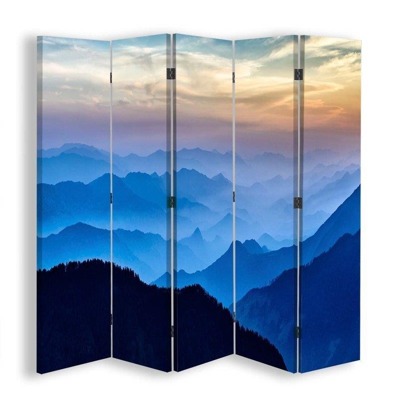 Room divider, Mountain peaks in the mist