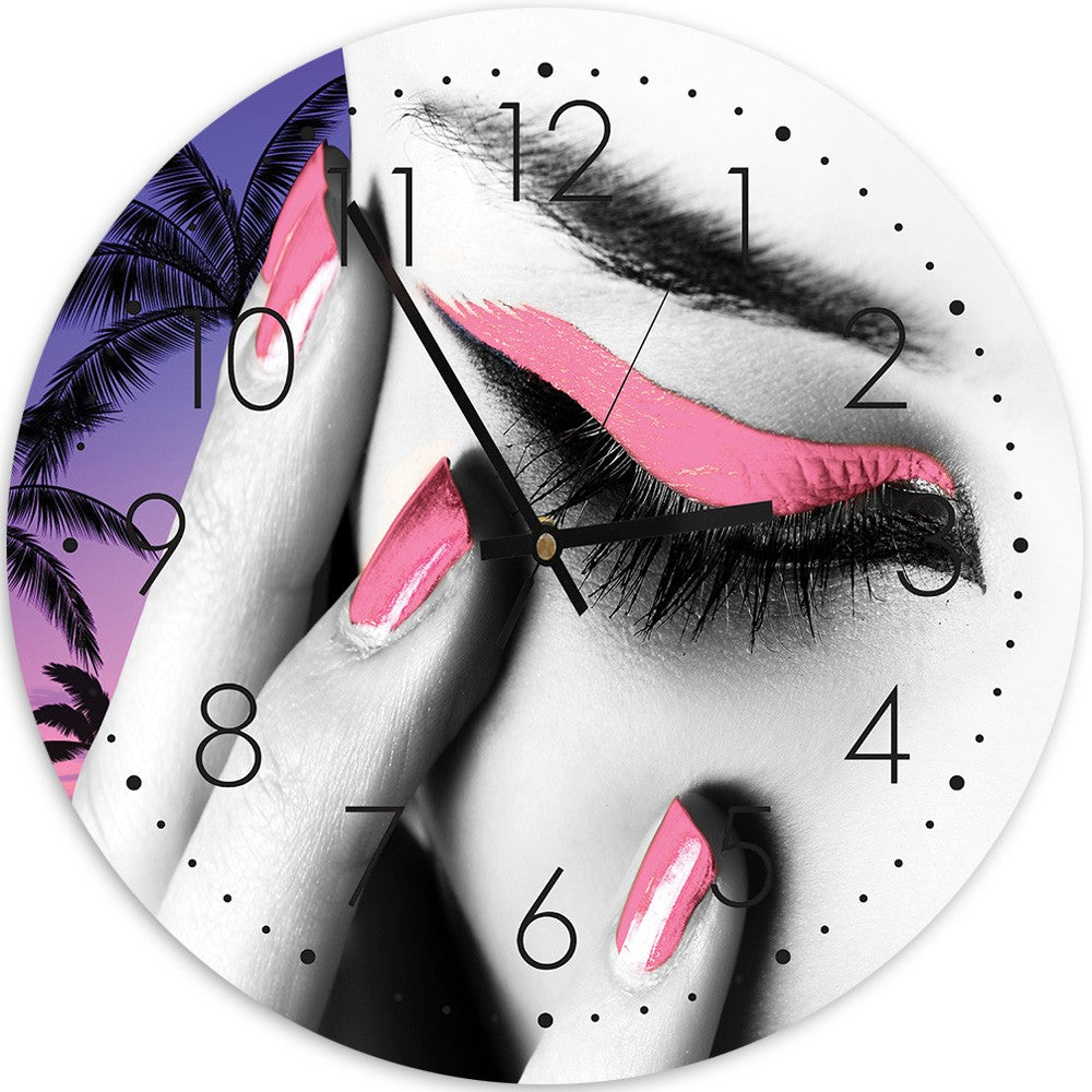 Wall clock, Pink Makeup