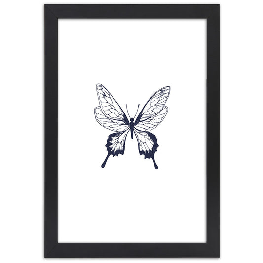 Picture in frame, Drawn butterfly