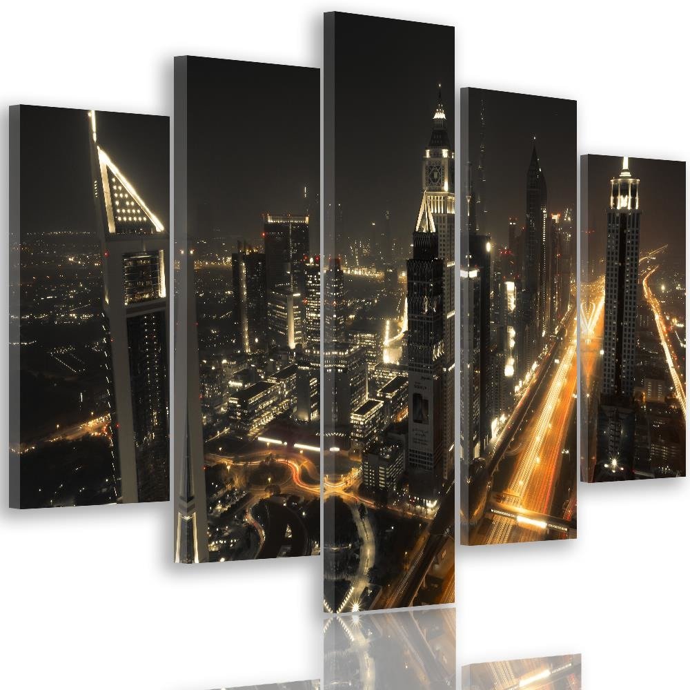 Canvas, Dubai skyline at night